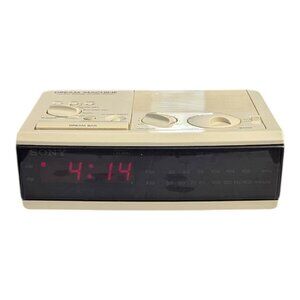 Vintage Sony Dream Machine ICF-C3W Digital Clock Radio FM/AM Beige 1980s Tested